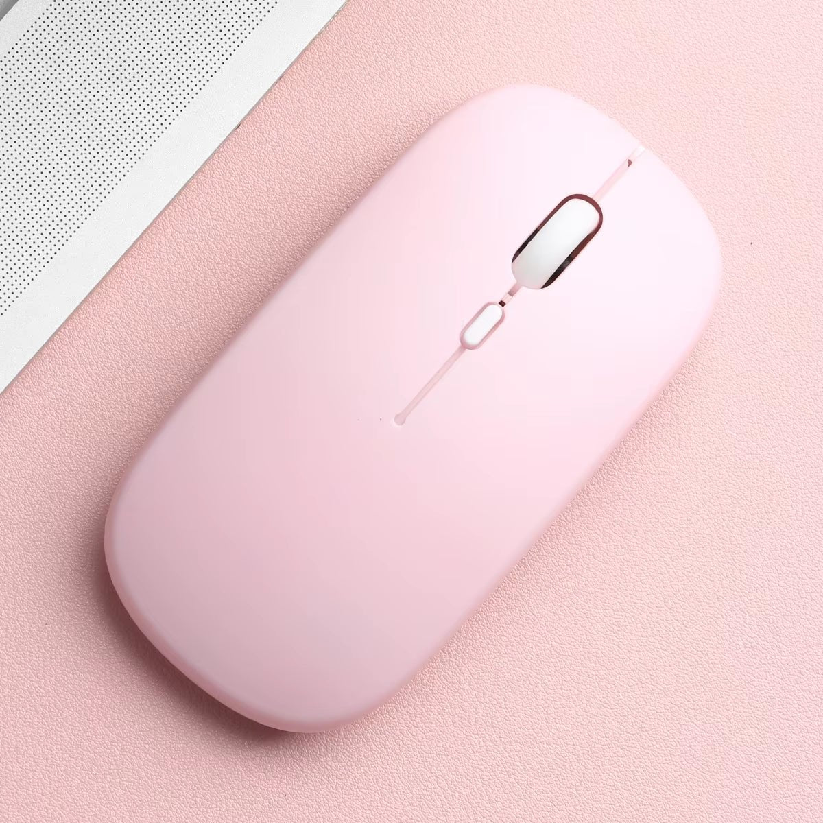 Wireless Bluetooth Mouse Pink Slim Silent Click Compact