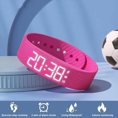 Smart Bracelet LED Digital Waterproof Pink
