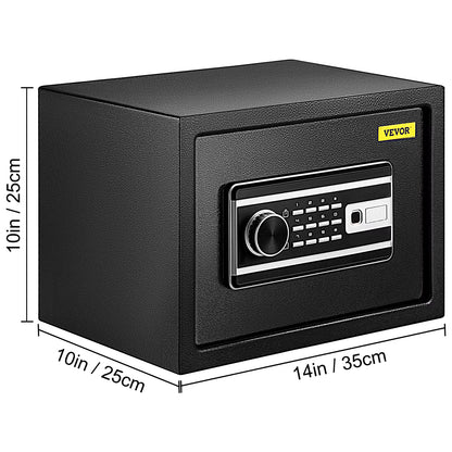 Digital Security Safe Compact Size 13.8 x 9.6 x 9.8 Inches Black