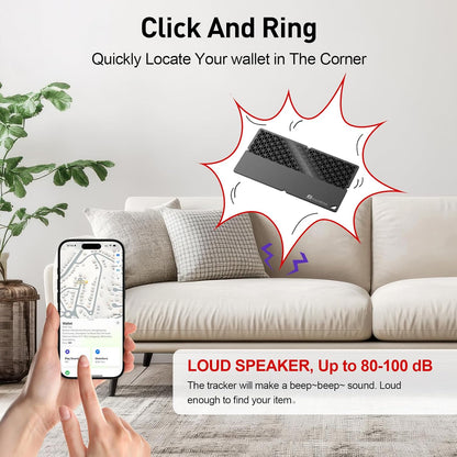 2026 Apple Mfi Certified Wallet Tracker Smart Card for Find My Iphone Ultra Thin Air Tracker Tag, 5 Years+ Staying Power, IP68 Waterproof, Bluetooth Key Finder & Item Locator for Keys, Bags, Passport