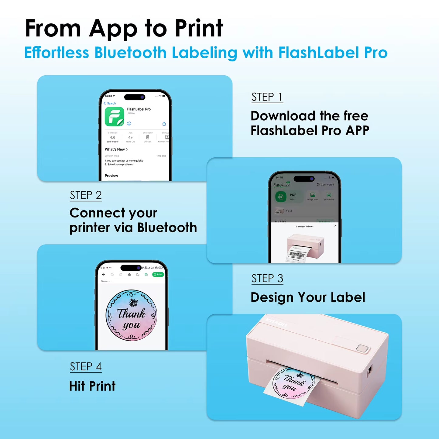 Thermal Printer App to Print Wireless Phone Connection