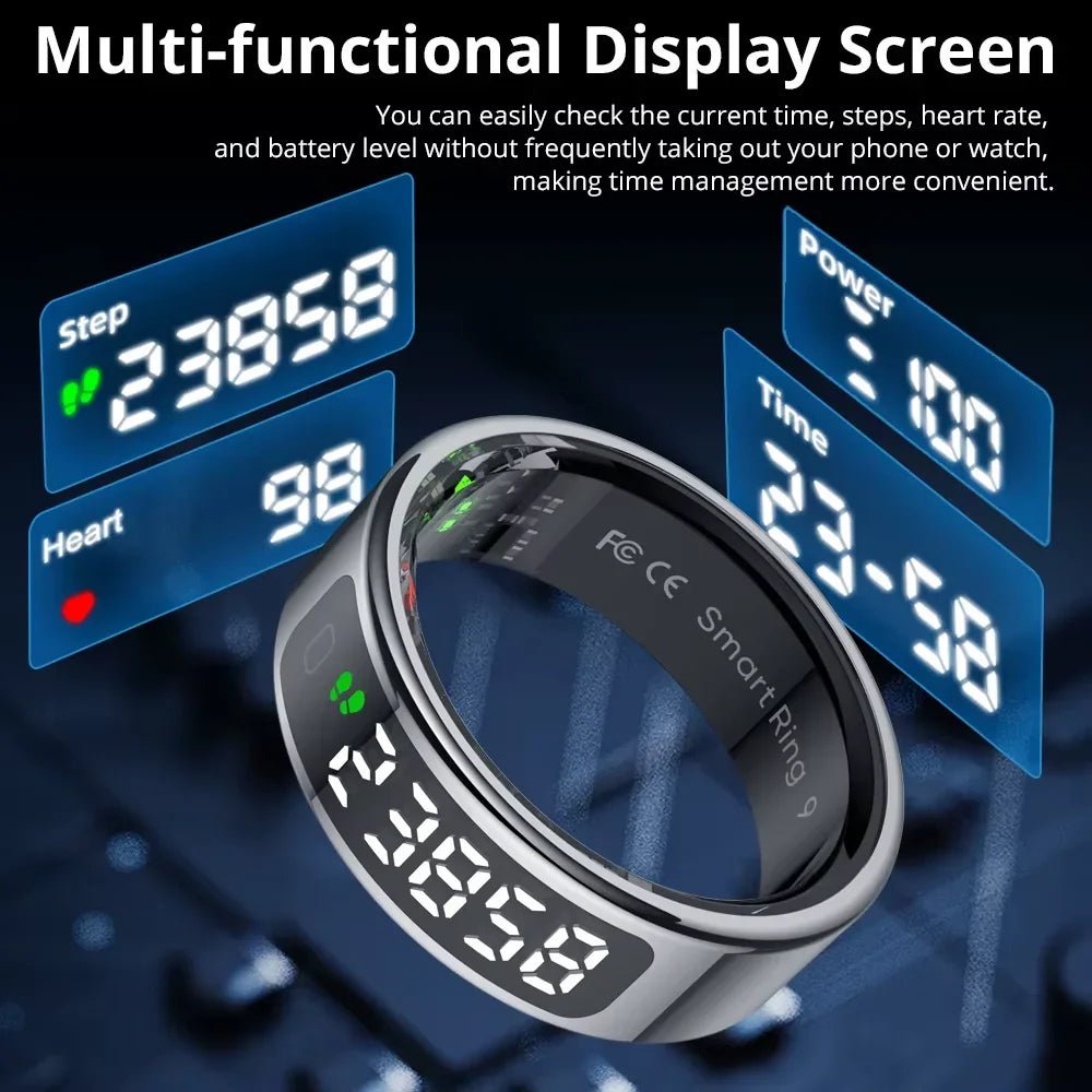 Smart Ring Multi-Functional Display Screen Features Overview