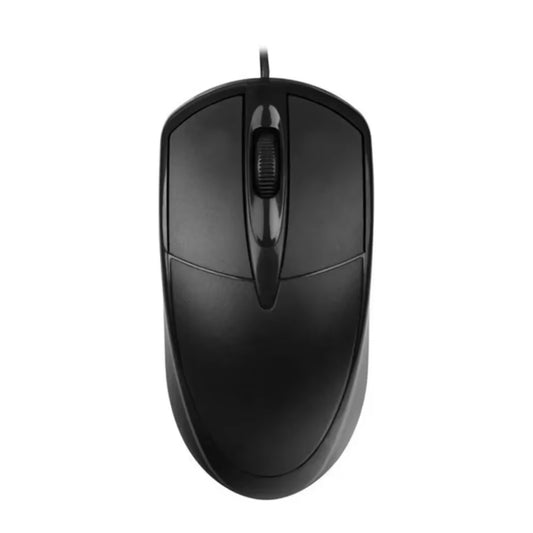 Wired USB Office Mouse Black Ergonomic Silent Click