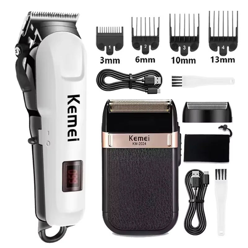 Hair Clipper Km-809A Km-2299 Km-2024 UBS Rechargeable Cordless Beard Trimmer Powerful Electric Hair Clippers for Men
