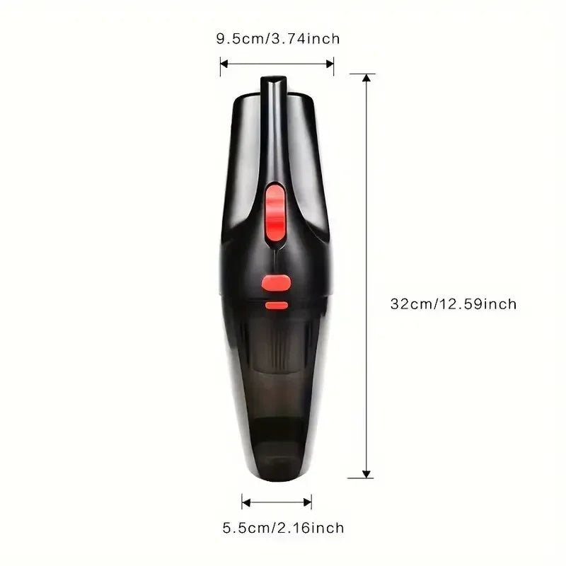 Handheld Car Vacuum Black Red Dimensions Size Chart