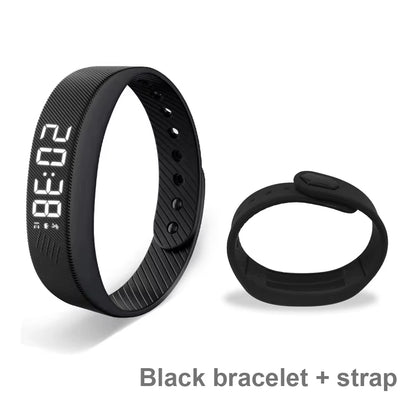 LED Smart Fitness Tracker Black Bracelet and Replacement Strap