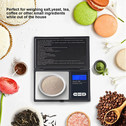 Mini Digital Pocket Scale 0.01G High Precision Stainless Steel Portable Jewelry Gold Gram Weight Balance Electronic Scale Tool