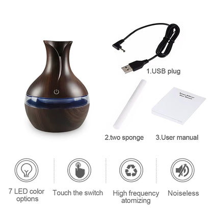 300ml Aroma Diffuser USB Cable and Accessories Included