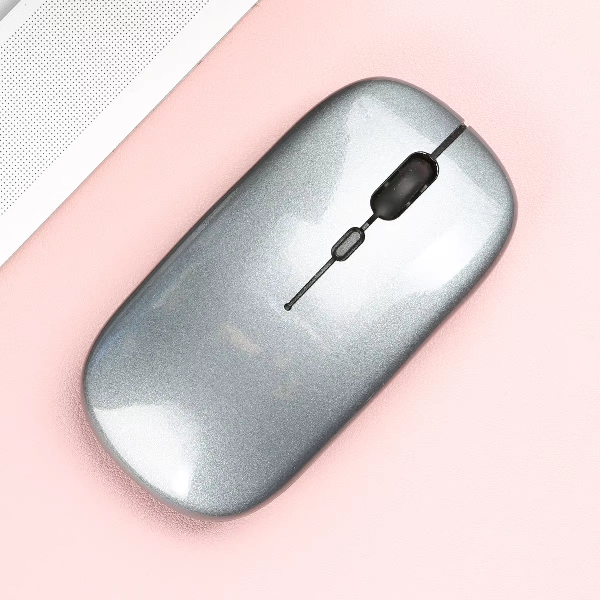 Wireless Silent Mouse Dark Grey Slim Rechargeable Design