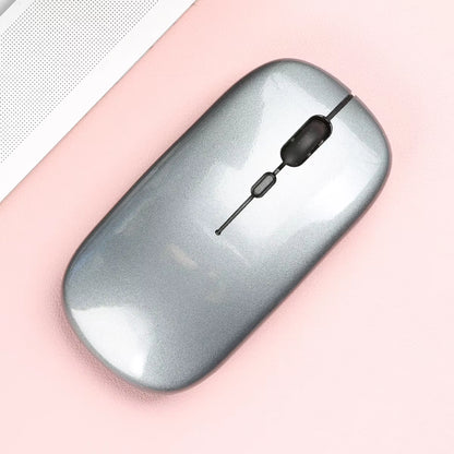 Wireless Silent Mouse Dark Grey Slim Rechargeable Design