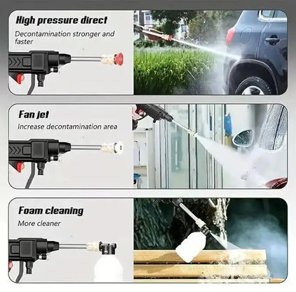 Wireless High-Voltage Cleaning Machine (Dual Electric), Portable Wireless High-Voltage Electric Car Cleaning Machine, Foam Spray Gun Car Cleaning Tool, High-Voltage Car Cleaning Water Gun, Wireless Charging Car Floor Cleaning Machine