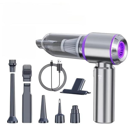 Handheld vacuum full accessory kit with nozzles and brushes