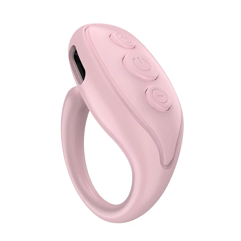 For Tiktok Fingertip Remote Scrolling Ring Wireless Camera Shutter Selfie Button Bluetooth 5.0 with Phone Stand for TIK Tok
