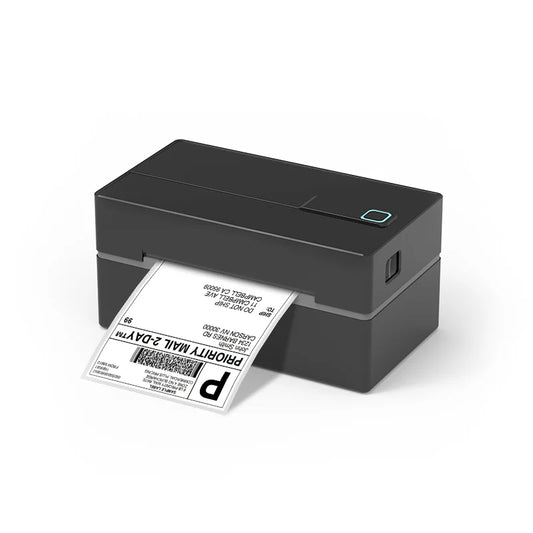 Thermal Label Printer Portable No Ink Required 203DPI 4X6 for Small Business Bluetooth USB High Speed Express Airway Bill