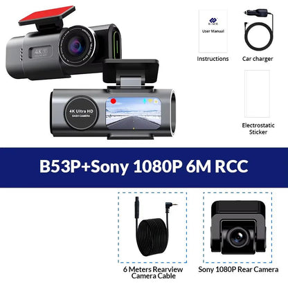 4K Dash Cam B53P Sony 1080P 6M RCC Full Bundle Overview