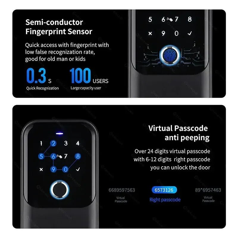 Smart Lock Box Fingerprint Scanner 0.3 Second Unlock Speed