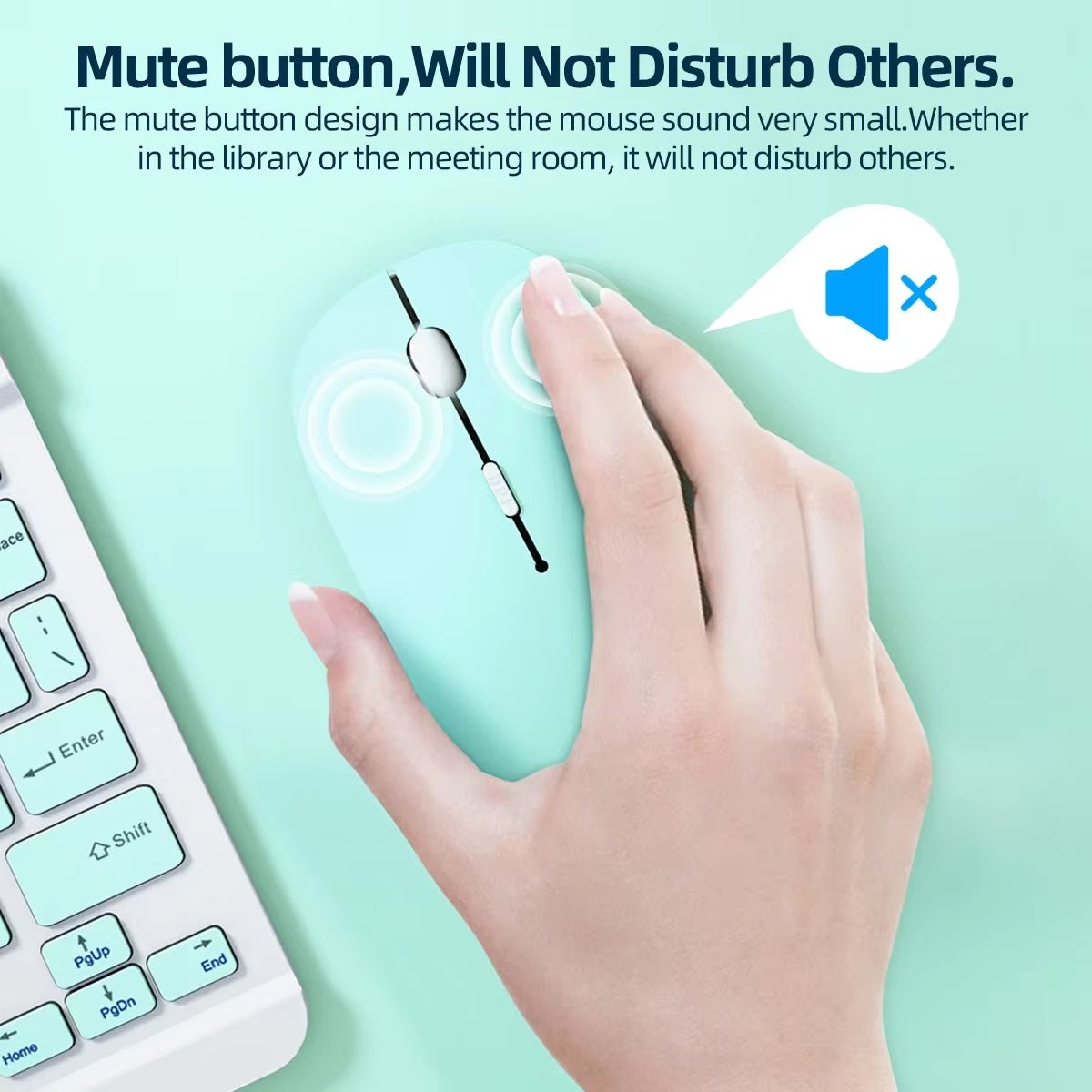  Silent Click Wireless Mouse Won't Disturb Others Office Use