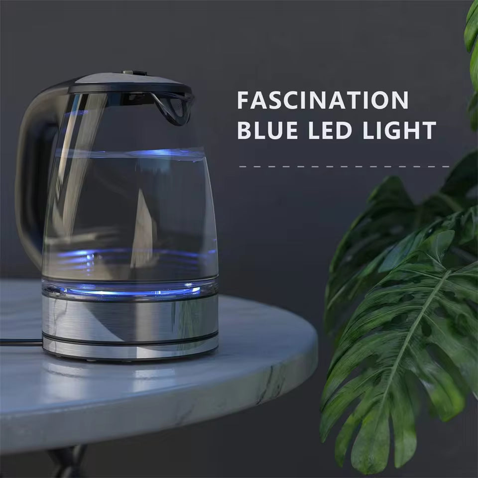 Electric Glass Kettle 2200W – Fast Boil with Temperature Control & Keep Warm