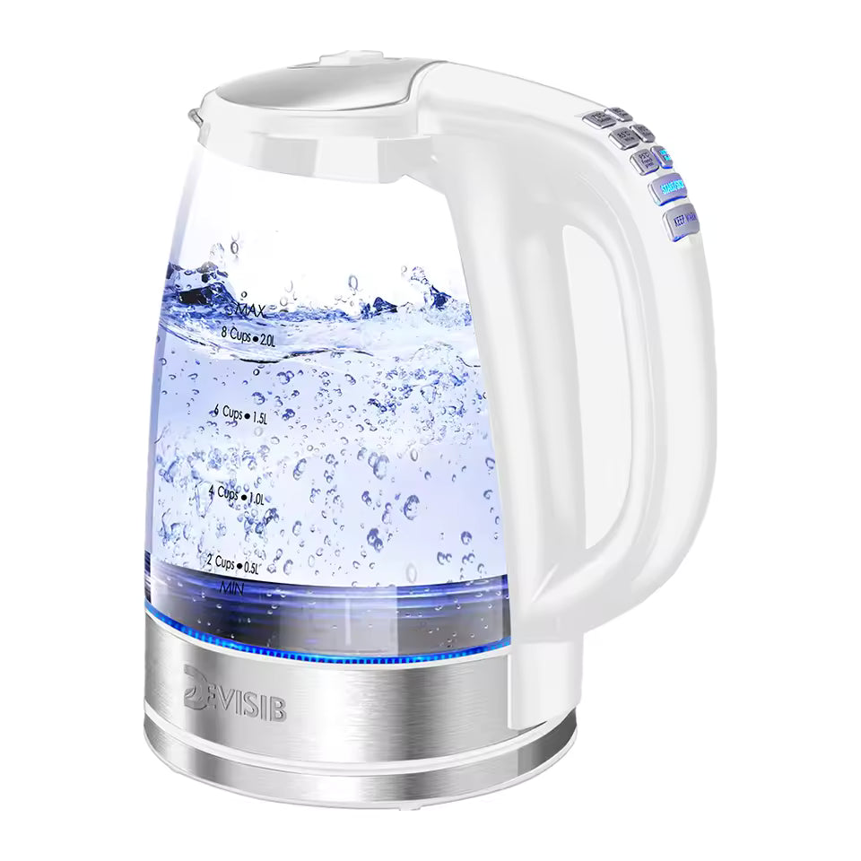 Electric Glass Kettle 2200W – Fast Boil with Temperature Control & Keep Warm