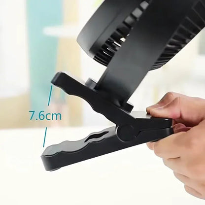 Clip Fan Strong Clamp Close-Up Secure Desk Mount
