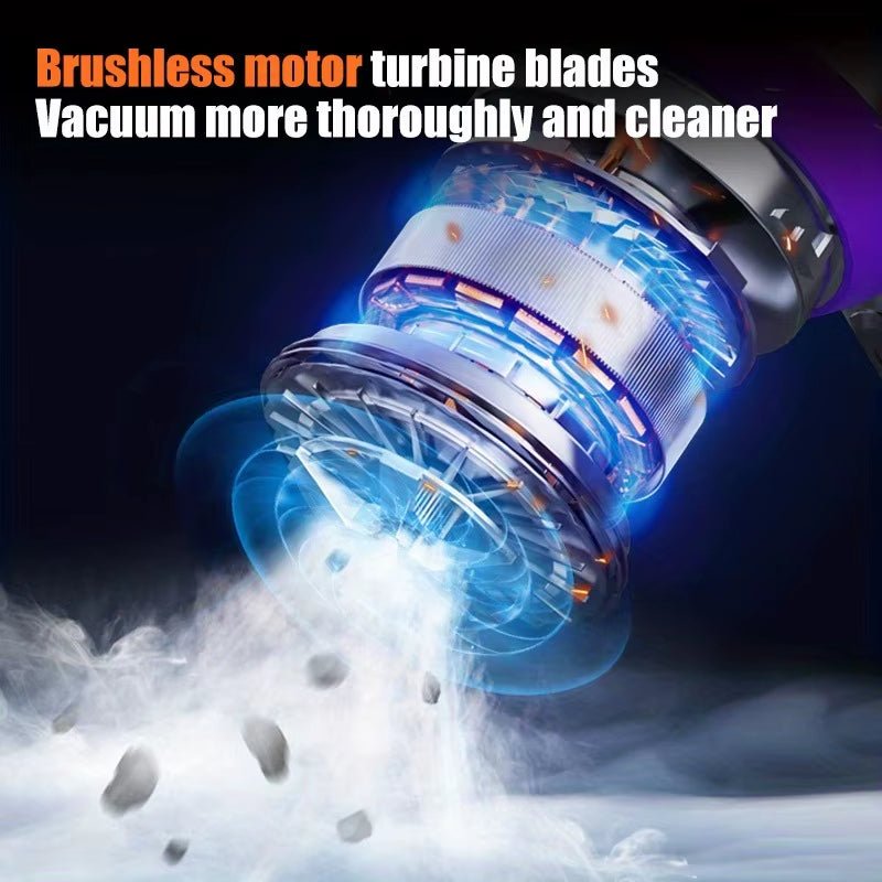 Handheld Car Vacuum Cordless Blue LED Lifestyle Shot