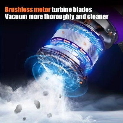 Handheld Car Vacuum Cordless Blue LED Lifestyle Shot