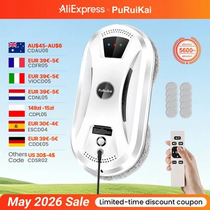 Ultra Thin Robot Vacuum Cleaner Window Cleaning Robot Window Electric Glass Limpiacristales Remote Control for Home