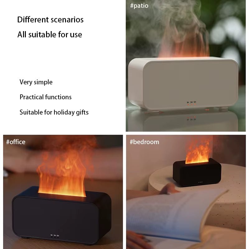 Flame Aromatherapy Diffuser Full Feature Overview Chart