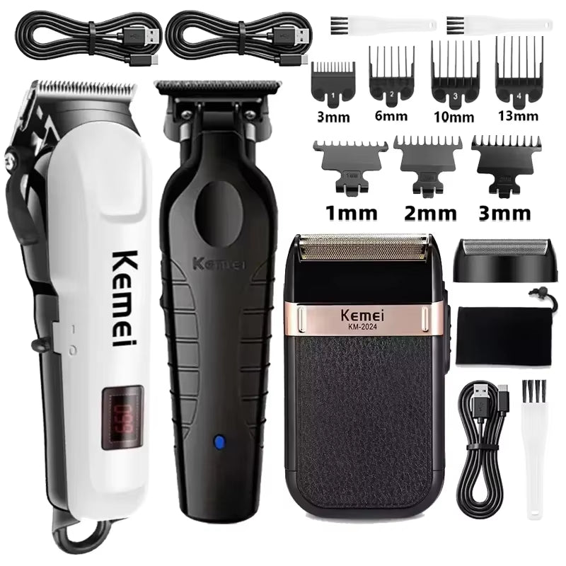Hair Clipper with Guard Combs and Accessories Full Set