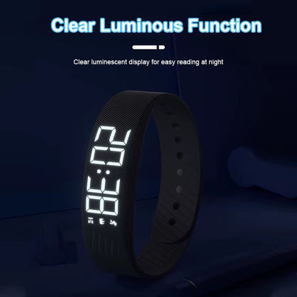 LED Fitness Tracker Clear Luminous Display Function Night View
