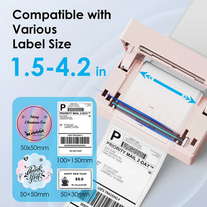 Thermal Label Printer Compatible Label Sizes 1.5 to 4.2 Inches