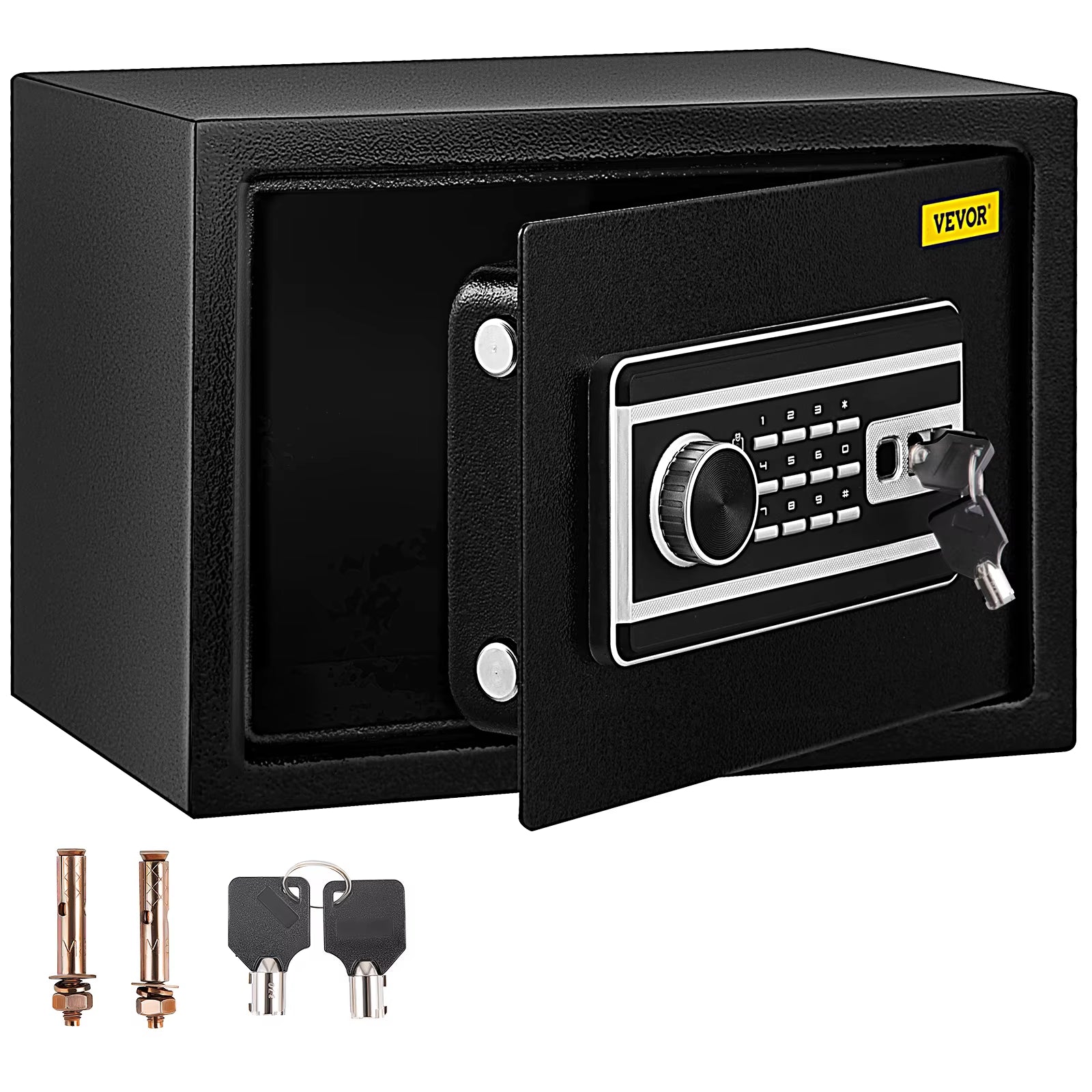 Digital Electronic Security Safe Black Front View Keypad