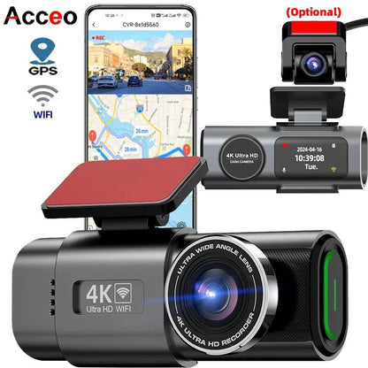 4K Dash Cam B53P Acool App WiFi Smartphone Connected
