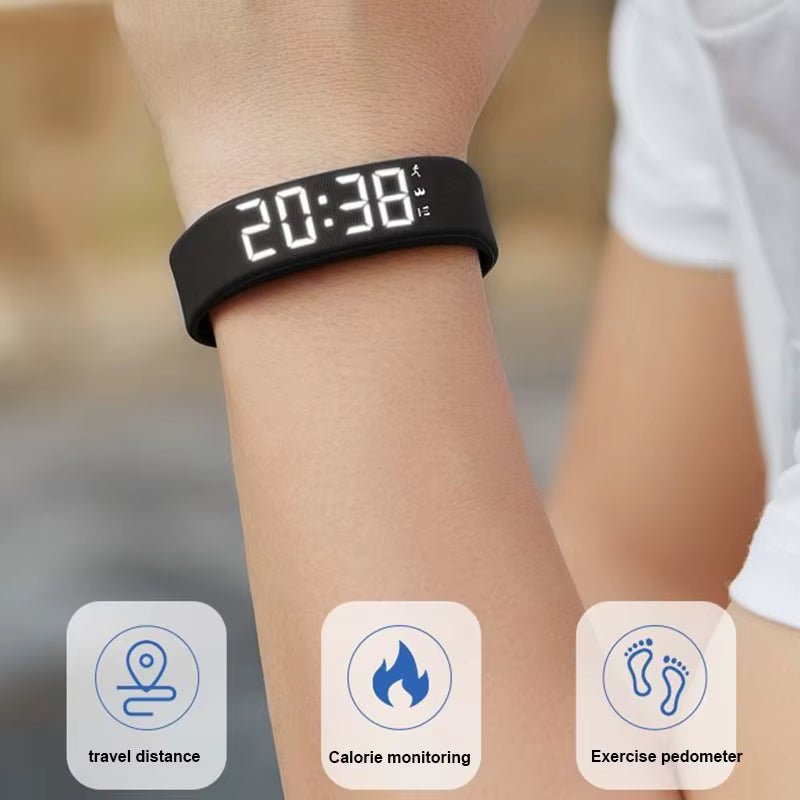 LED Smart Band Touch Button Control Close-Up