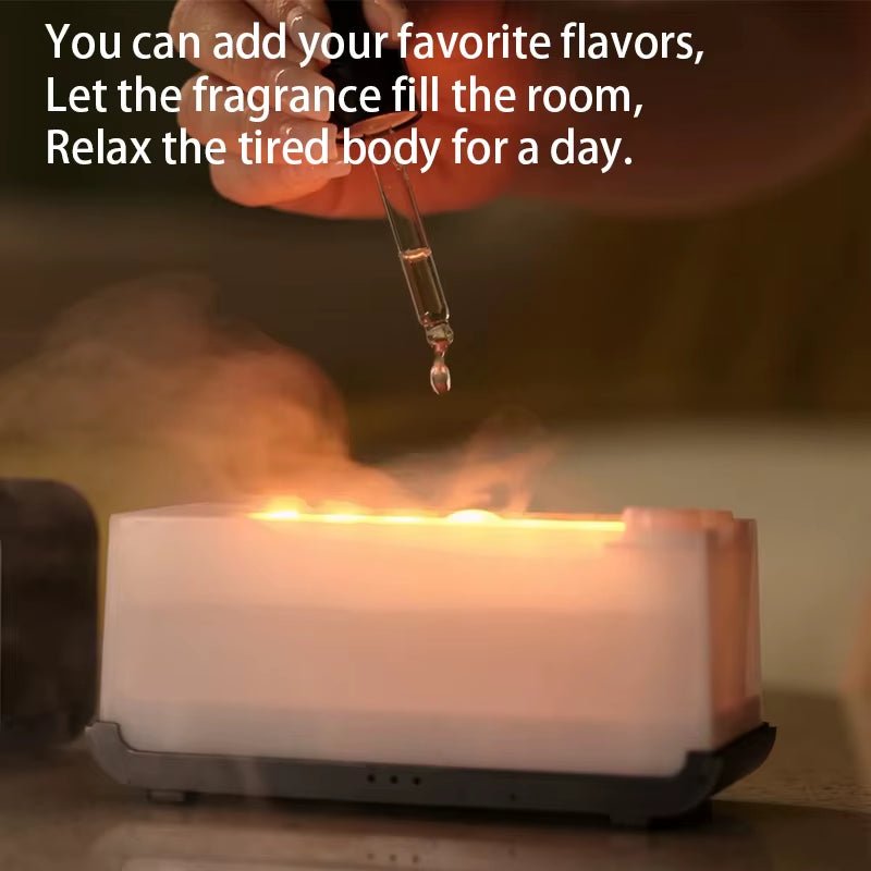 Flame Aroma Diffuser Relaxation Bedroom Lifestyle Warm Light