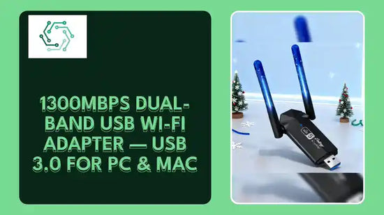 1300Mbps Dual-Band USB Wi-Fi Adapter &mdash; USB 3.0 for PC &amp; Mac by@Outfy
