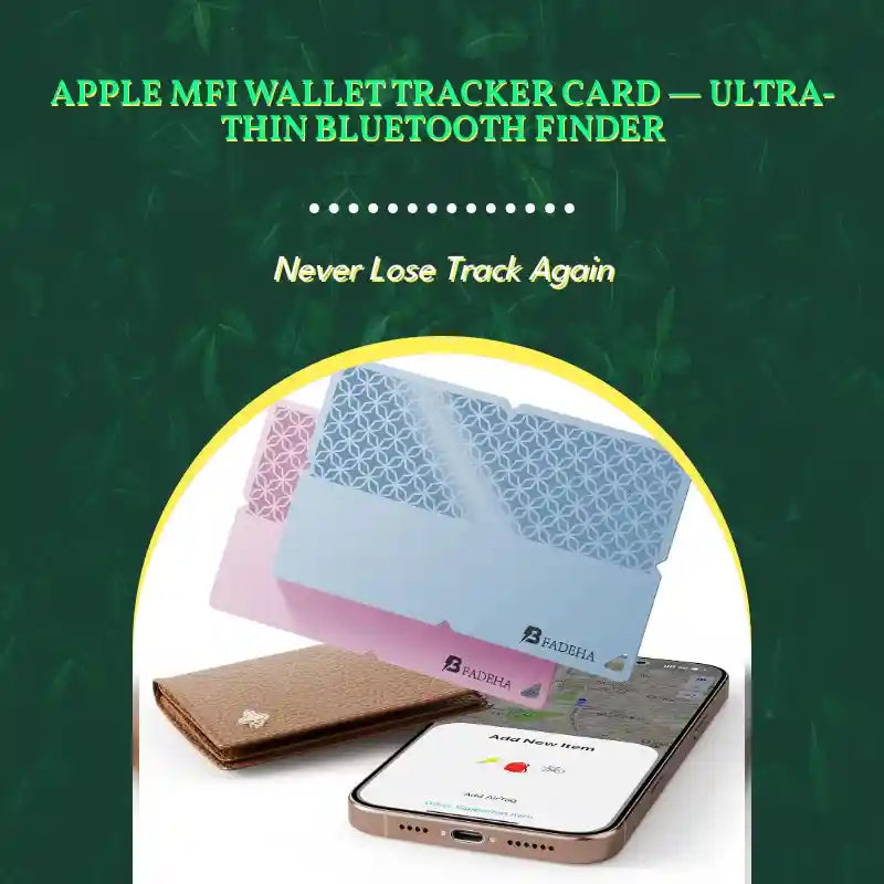 Apple MFi Wallet Tracker Card &mdash; Ultra-Thin Bluetooth Finder by@Outfy