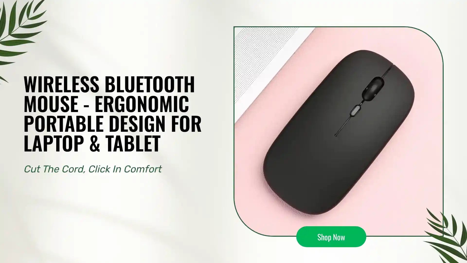 Wireless Bluetooth Mouse - Ergonomic Portable Design for Laptop & Tablet by@Outfy