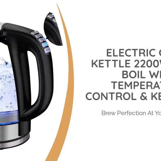 Electric Glass Kettle 2200W &ndash; Fast Boil with Temperature Control &amp; Keep Warm by@Outfy