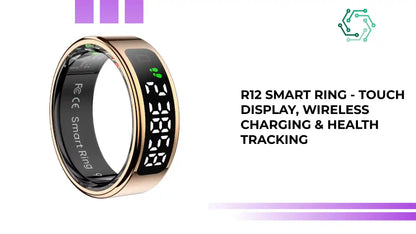 R12 Smart Ring - Touch Display, Wireless Charging &amp; Health Tracking by@Outfy