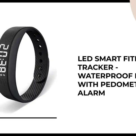 LED Smart Fitness Tracker - Waterproof Bracelet with Pedometer &amp; Alarm by@Outfy