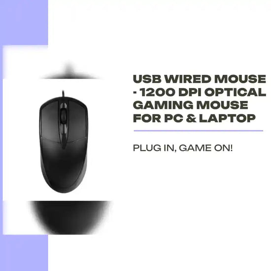 USB Wired Mouse - 1200 DPI Optical Gaming Mouse for PC &amp; Laptop by@Outfy